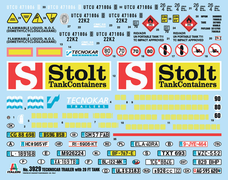 Trailer Tecnokar med 20ft tankcontainer, 1/24 - 3