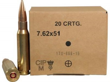 GGG .308w/7.62x51 FMJ 147GR " Jaktmatch "