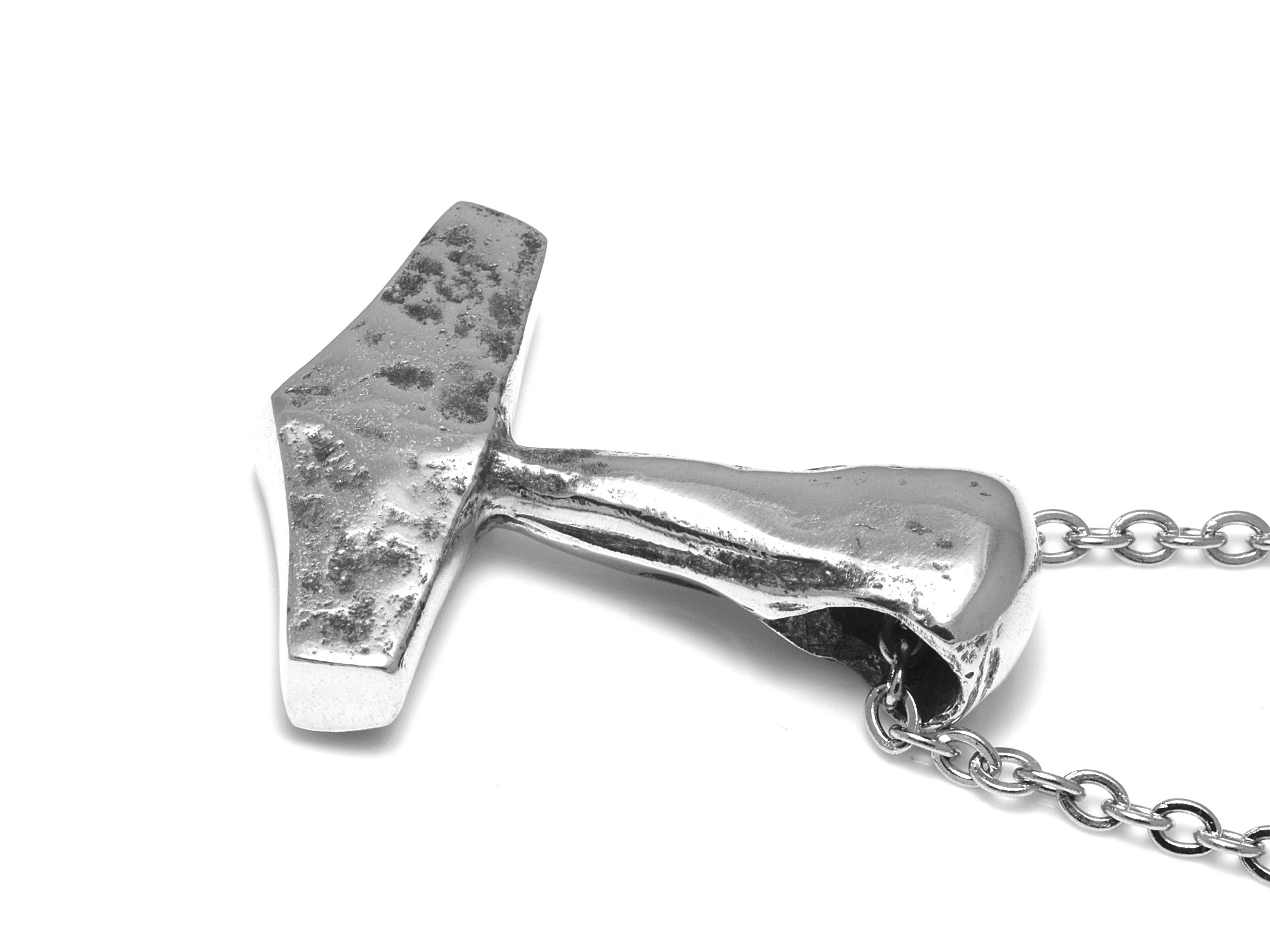 Mjölner Halsband, Viking Smycke i Tenn - 4