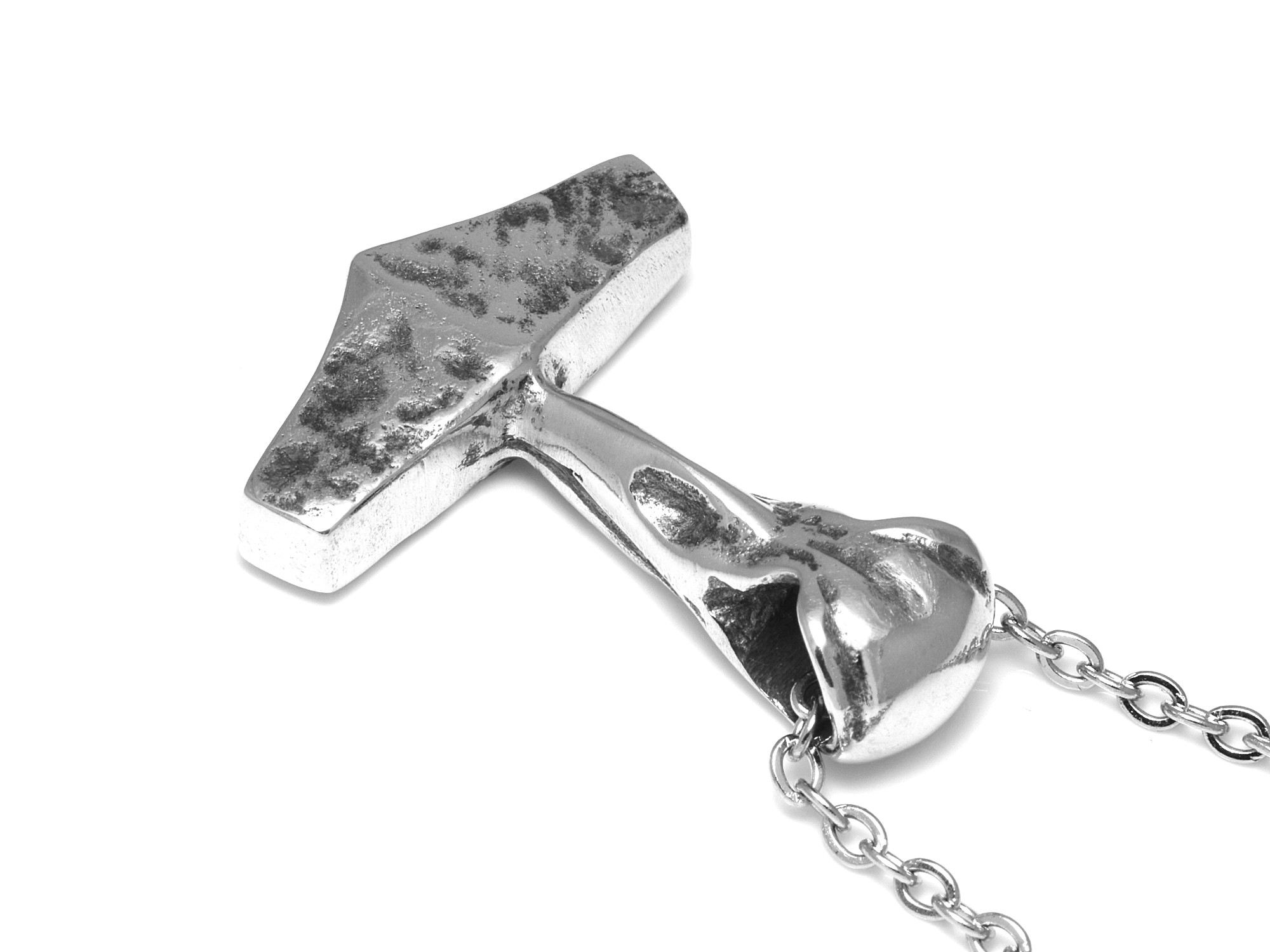 Mjölner Halsband, Viking Smycke i Tenn - 3