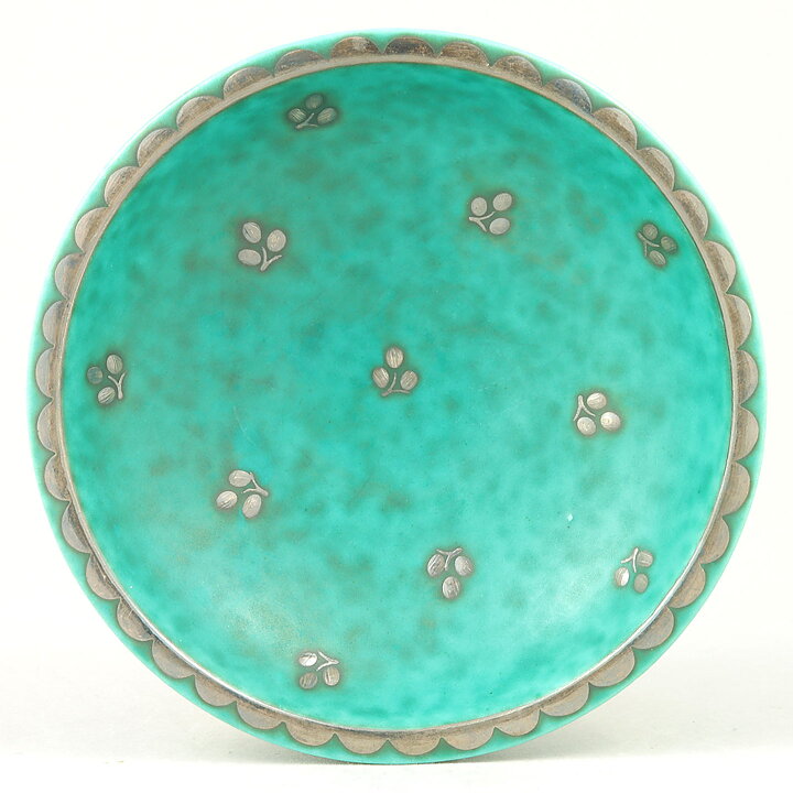 ヴィルヘルム・コーゲ　Argentaシリーズ エメラルドグリーン色のボウル  Bowl (12,5cm)  1959年