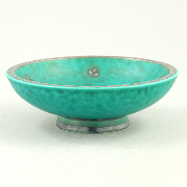 ヴィルヘルム・コーゲ　Argentaシリーズ エメラルドグリーン色のボウル  Bowl (12,5cm)  1959年