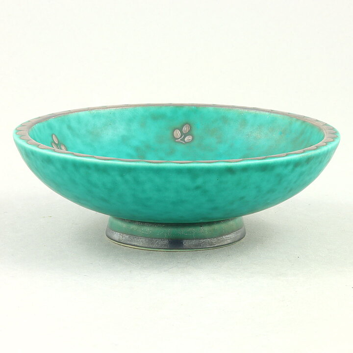 ヴィルヘルム・コーゲ　Argentaシリーズ エメラルドグリーン色のボウル  Bowl (12,5cm)  1959年