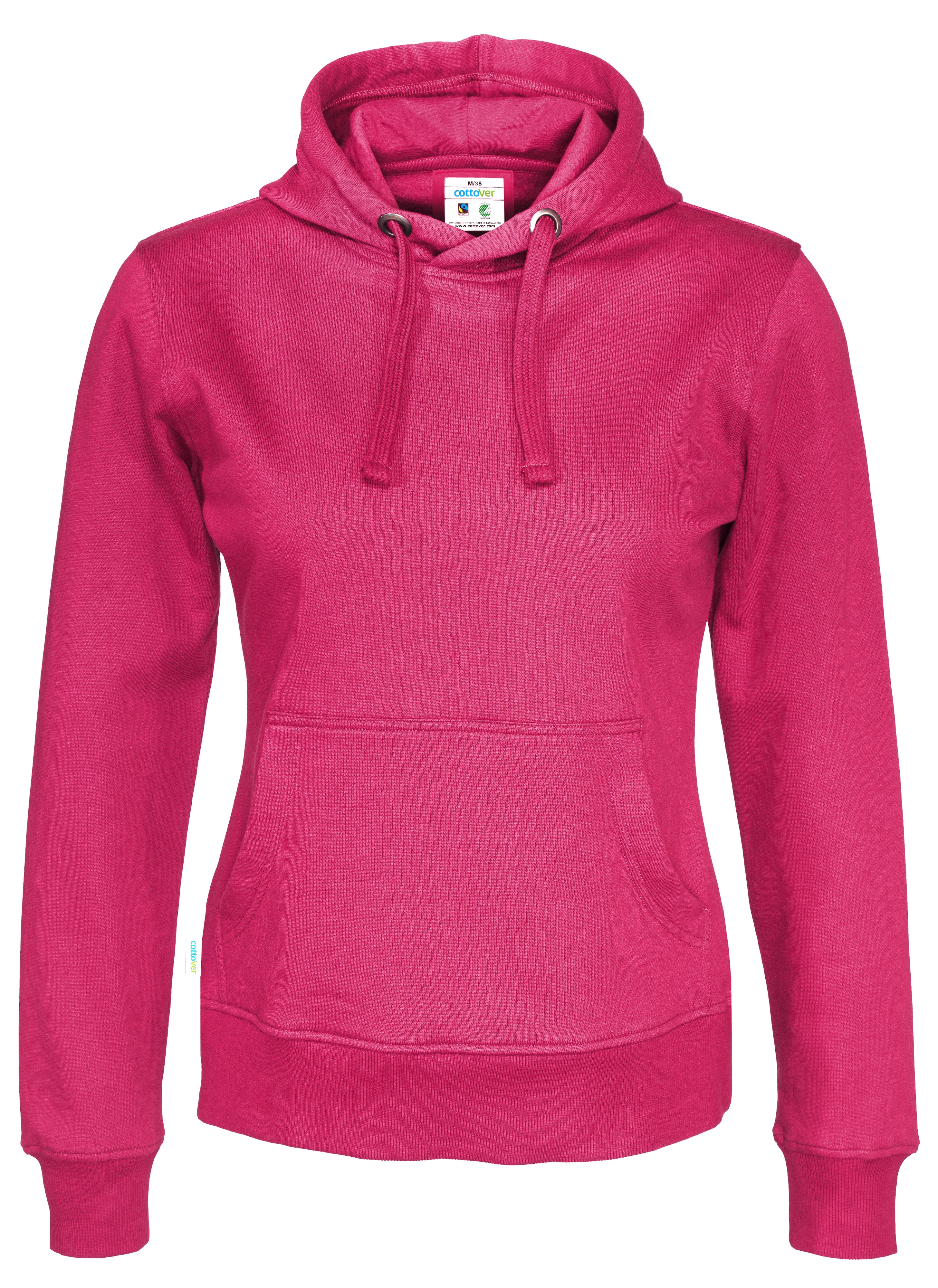 Hoodie - Dam - Cottover - Fairtrade & Ekologisk GOTS - 14 olika färger - 16