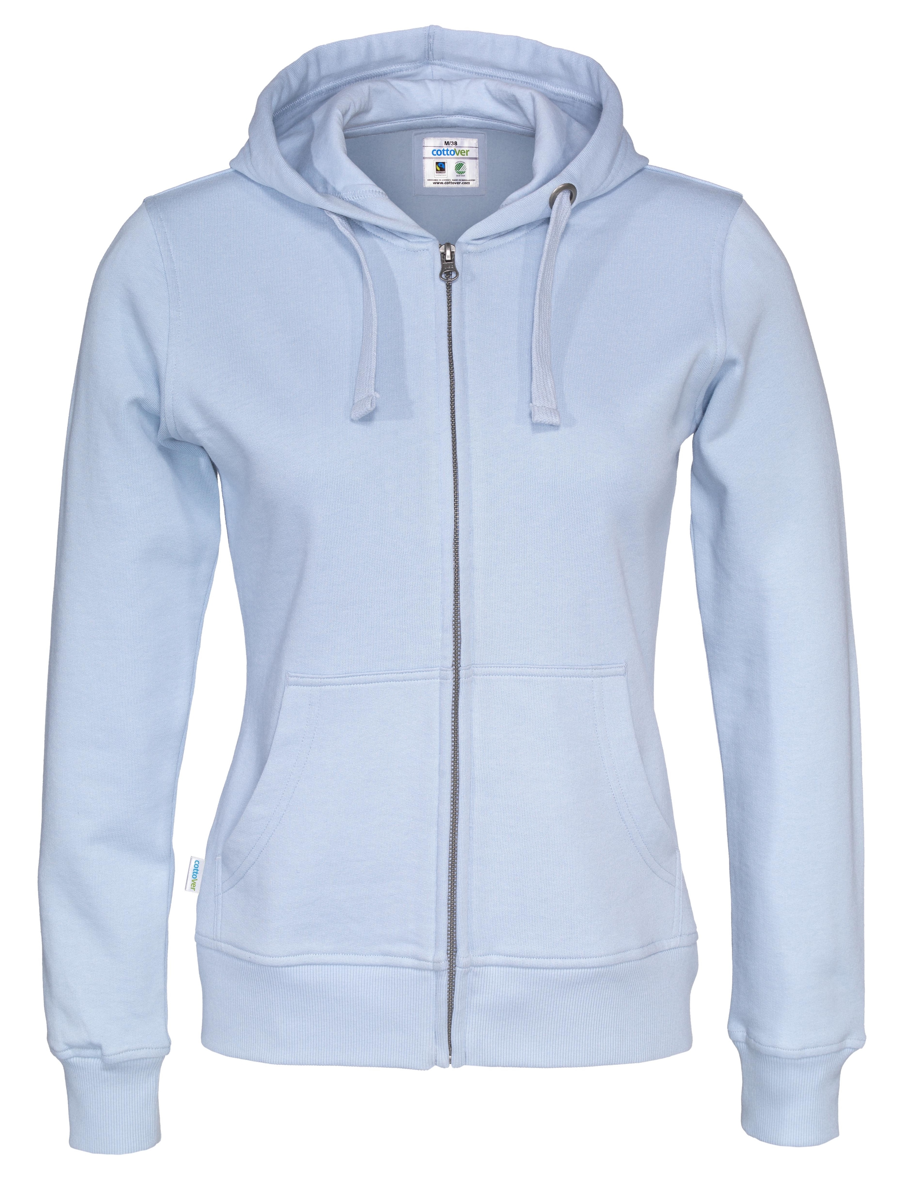 Hoodie med dragkedja - Dam - Cottover - Fairtrade & Ekologisk GOTS - 14 olika färger - 10