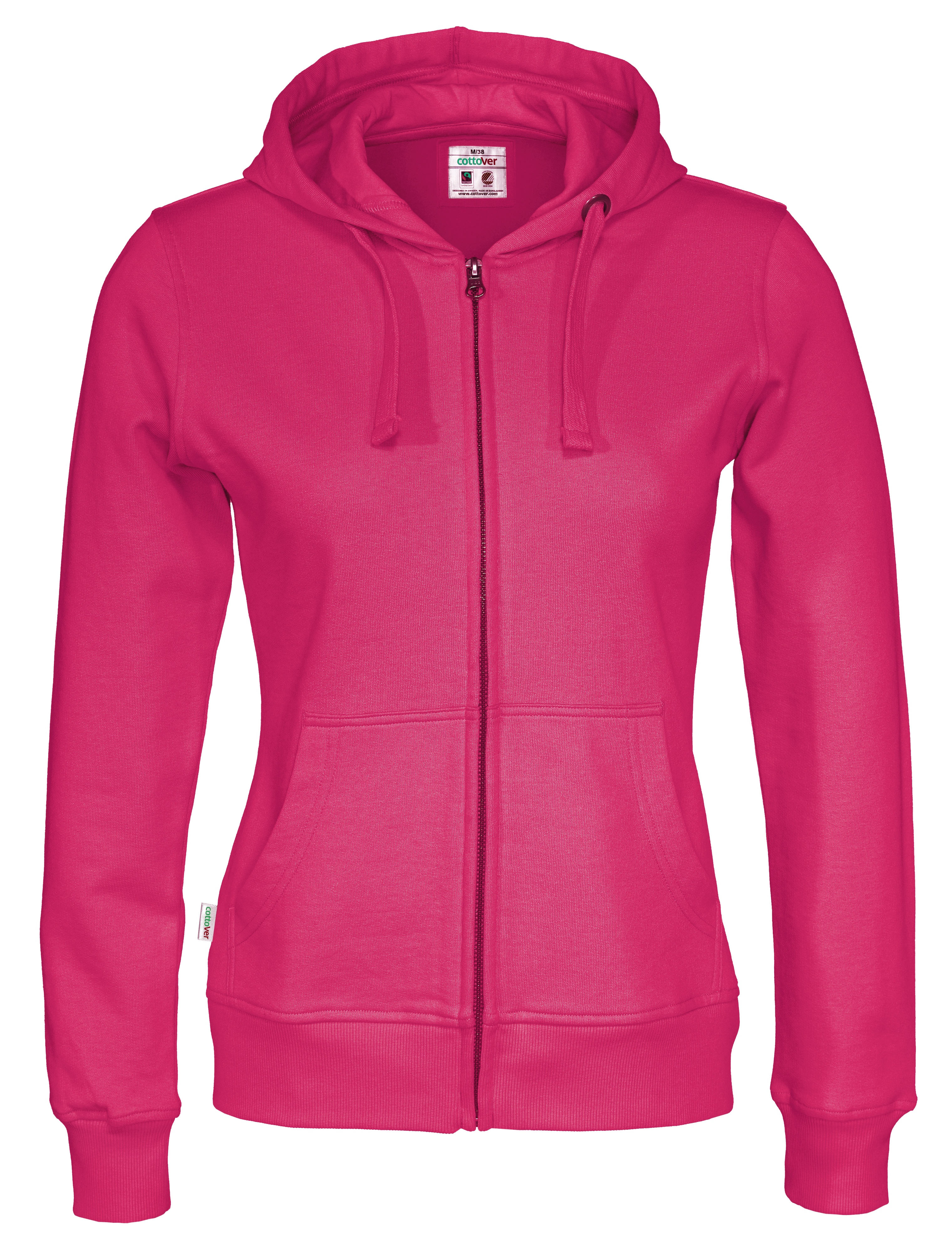 Hoodie med dragkedja - Dam - Cottover - Fairtrade & Ekologisk GOTS - 14 olika färger - 7