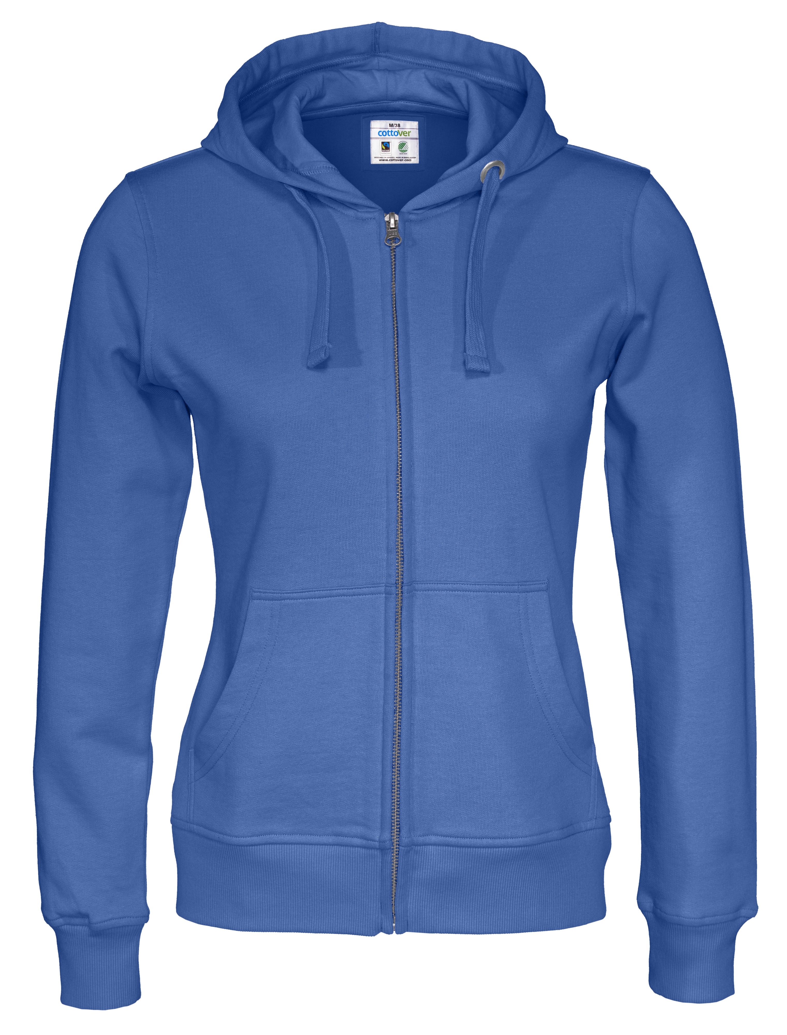 Hoodie med dragkedja - Dam - Cottover - Fairtrade & Ekologisk GOTS - 14 olika färger - 11
