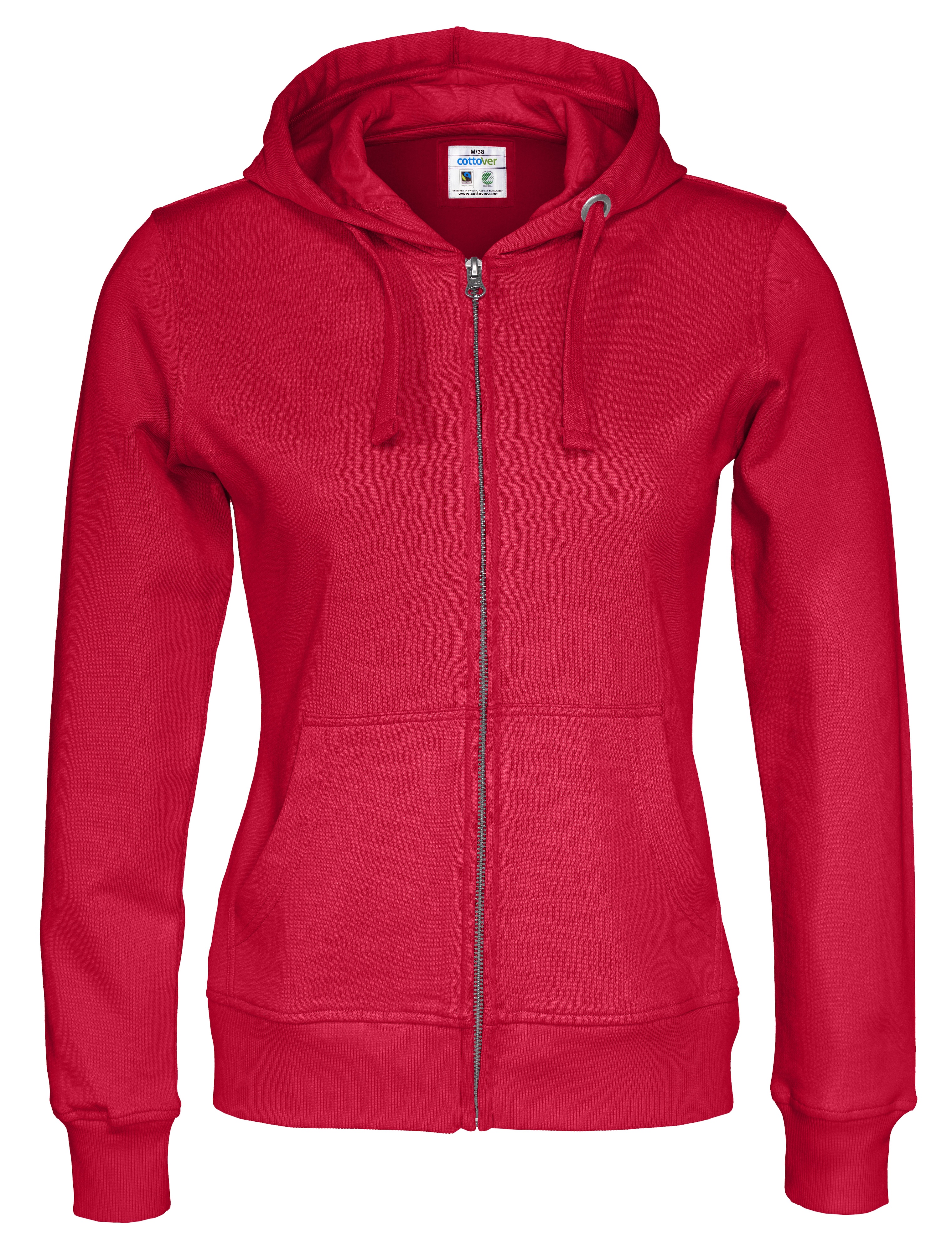 Hoodie med dragkedja - Dam - Cottover - Fairtrade & Ekologisk GOTS - 14 olika färger - 8