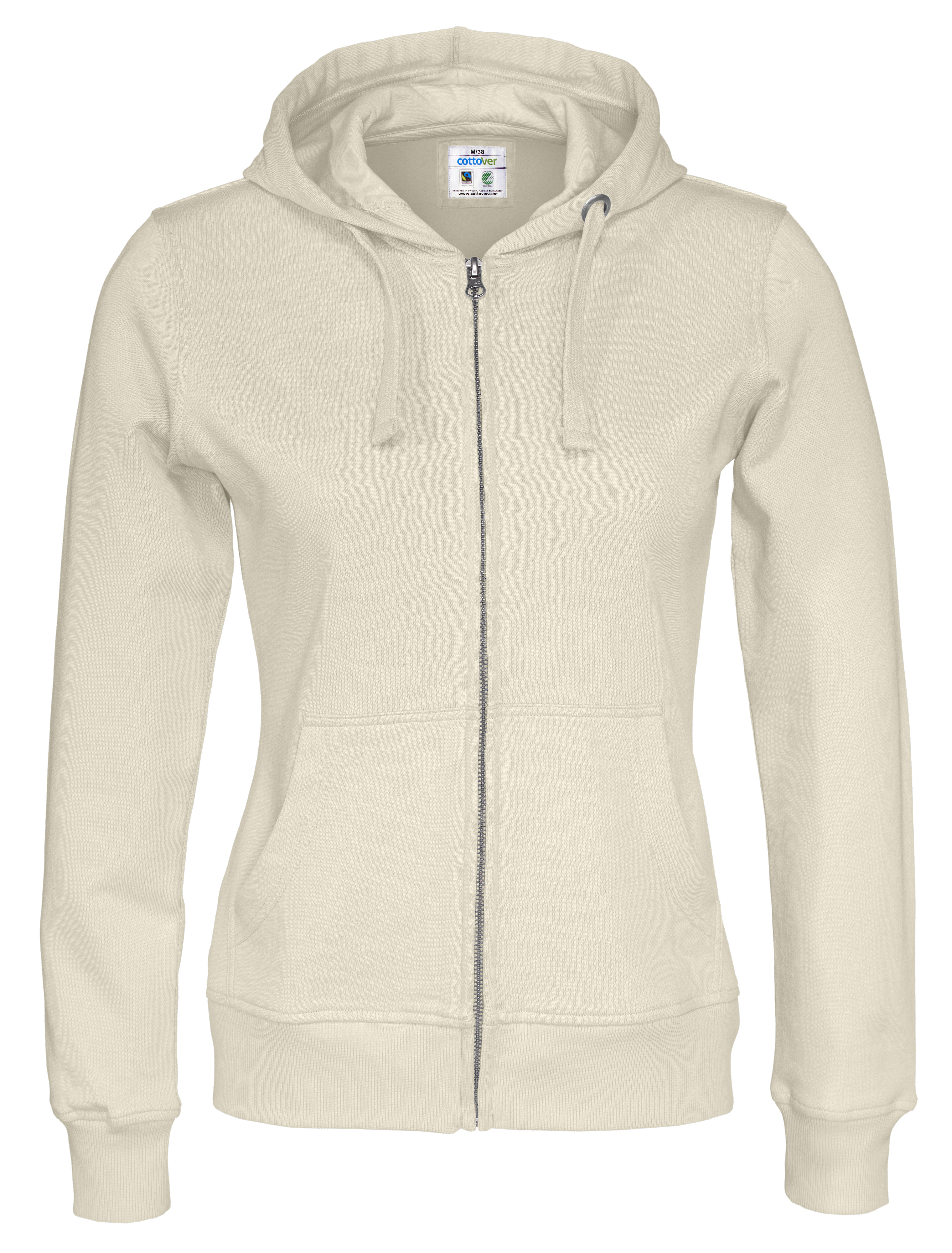 Hoodie med dragkedja - Dam - Cottover - Fairtrade & Ekologisk GOTS - 14 olika färger - 3