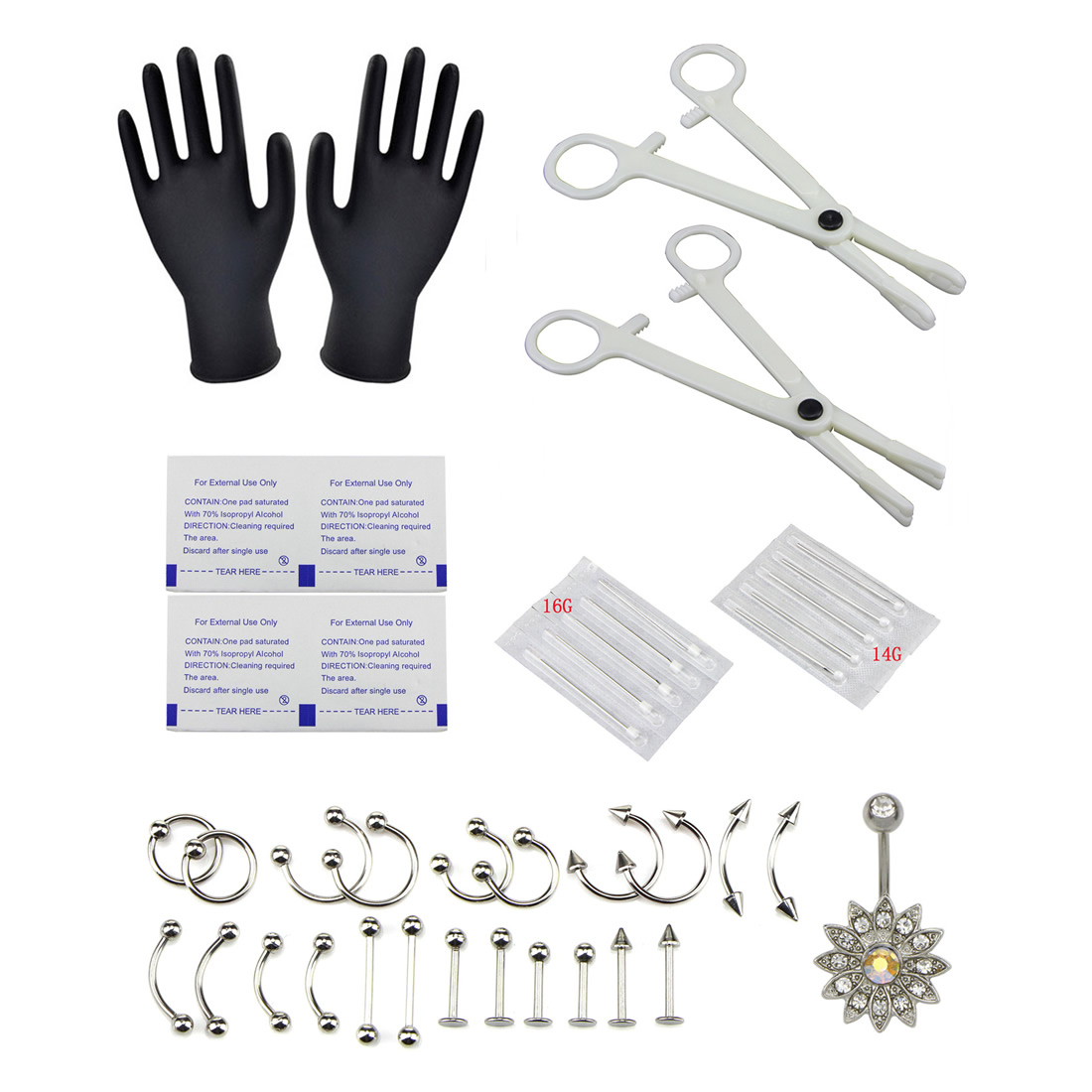 Piercing Set 40 st. Verktyg