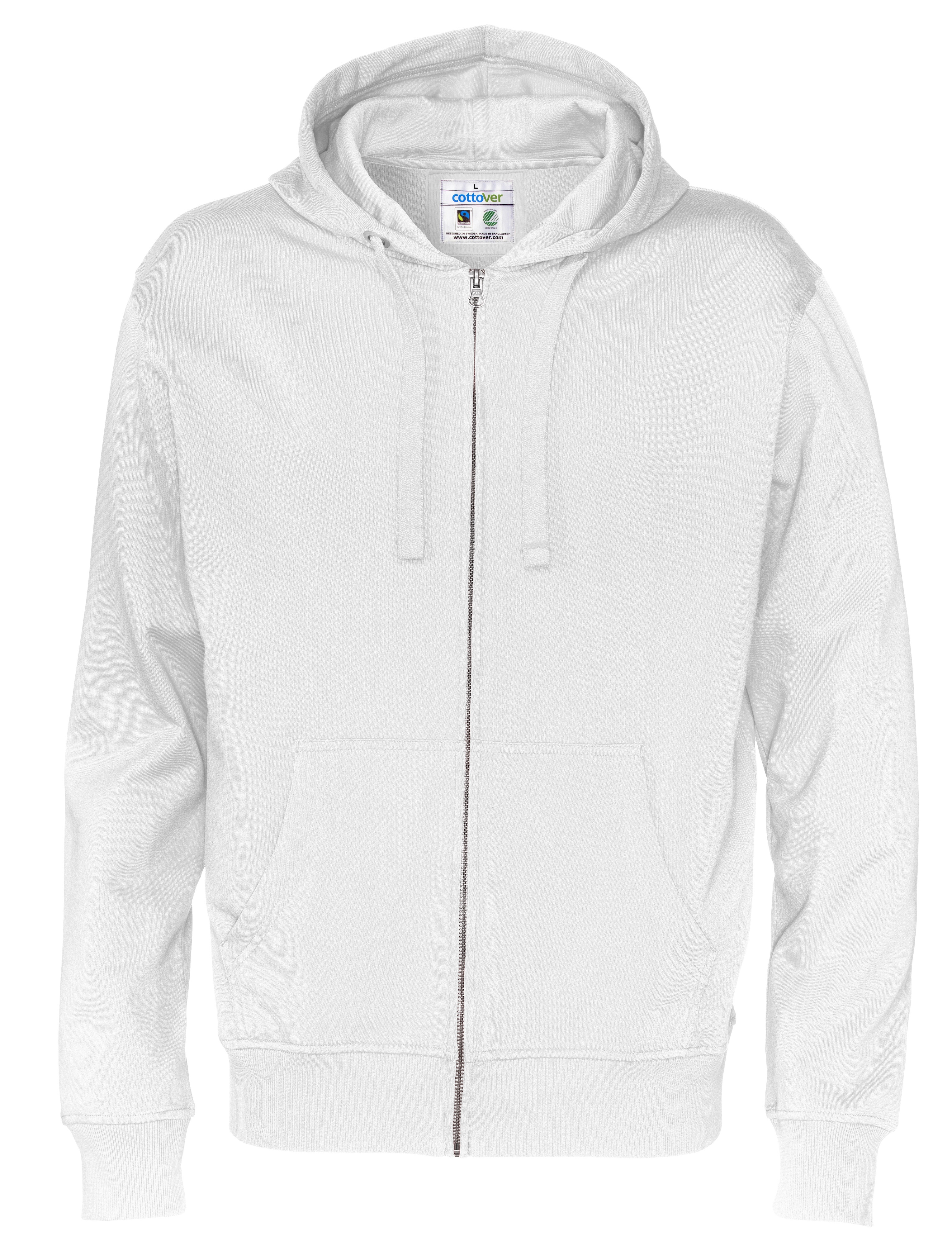 Hoodie med dragkedja - Herr - Cottover - Fairtrade & Ekologisk GOTS - 14 olika färger - 2