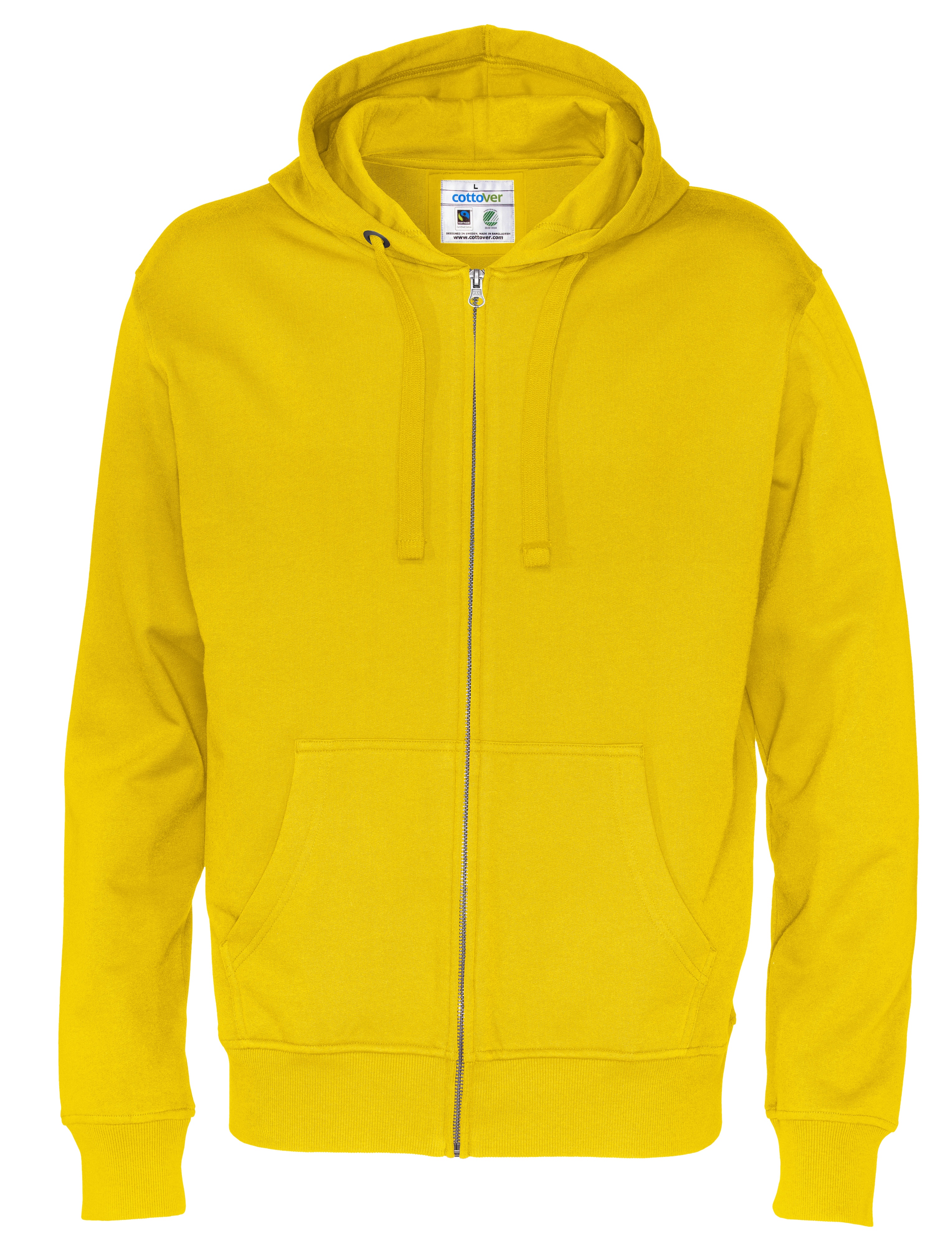 Hoodie med dragkedja - Herr - Cottover - Fairtrade & Ekologisk GOTS - 14 olika färger - 4