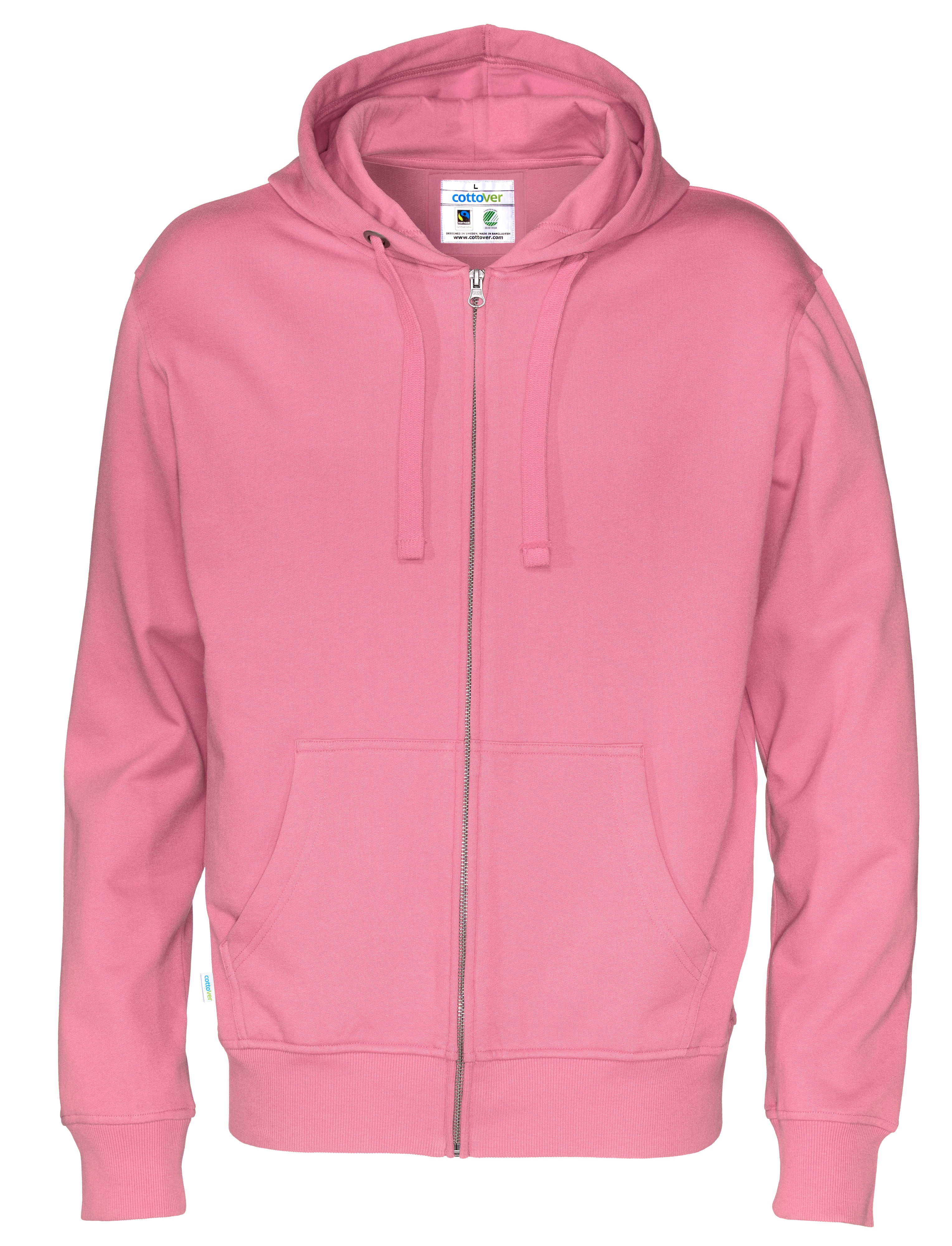 Hoodie med dragkedja - Herr - Cottover - Fairtrade & Ekologisk GOTS - 14 olika färger - 6