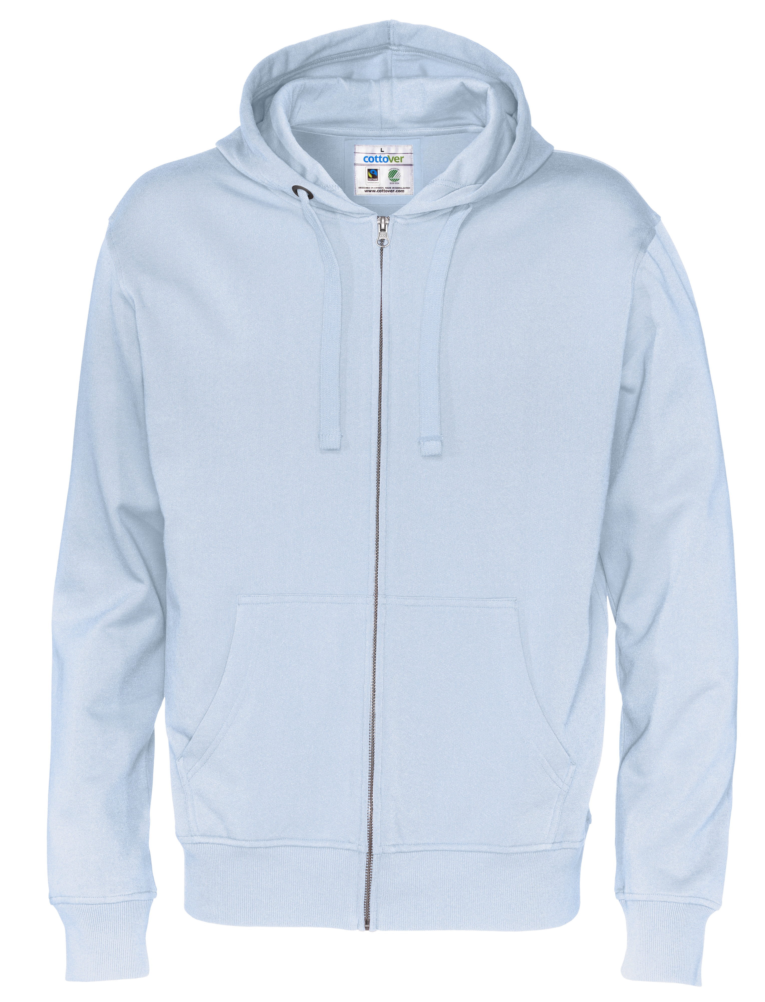 Hoodie med dragkedja - Herr - Cottover - Fairtrade & Ekologisk GOTS - 14 olika färger - 10