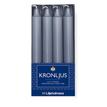 Kronljus 8-p Duvblå