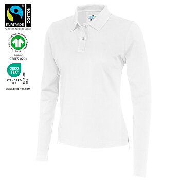 Pique Long Sleeve Lady, Cottover, Fairtrade & Ekologisk GOTS - 14 different color