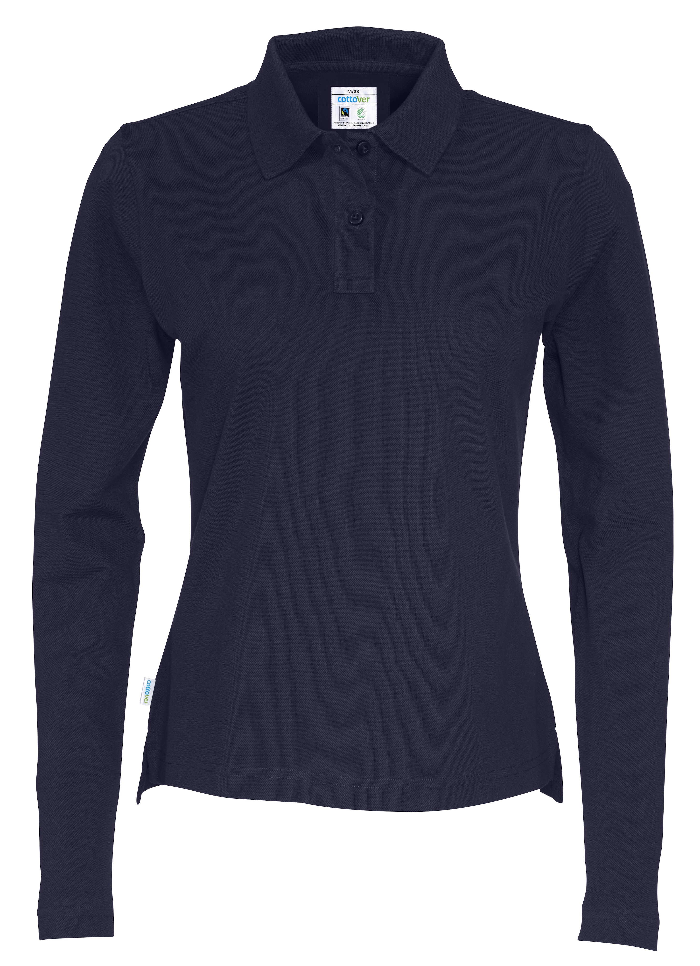 Pique Long Sleeve Lady, Cottover, Fairtrade & Ekologisk GOTS - 14 different color - 12