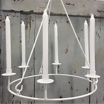 Ljuskrona Tender 6 ljus, offwhite