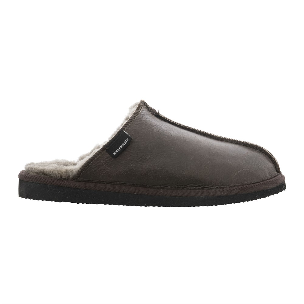 Fårskinns toffel Hugo Slip-in i vintage stil