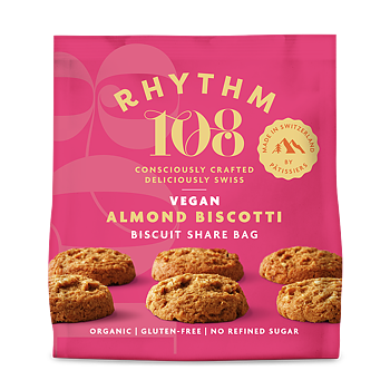 vegansk ekologisk mandelbiscotti 160g rhythm 108
