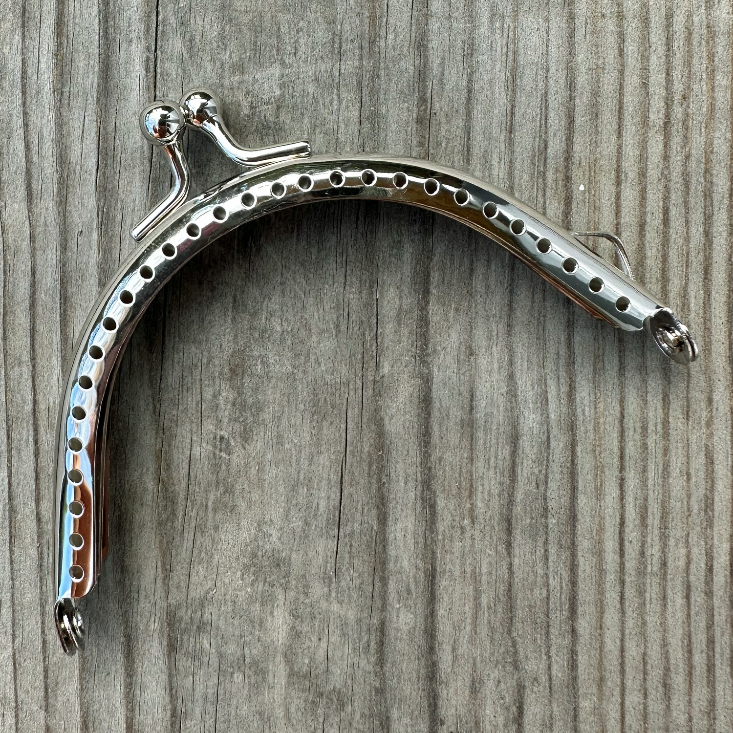 Portmonnäknäppe - enkelt, blankt silver  - 2