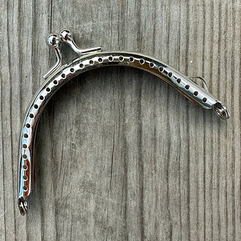 Portmonnäknäppe - enkelt, blankt silver 