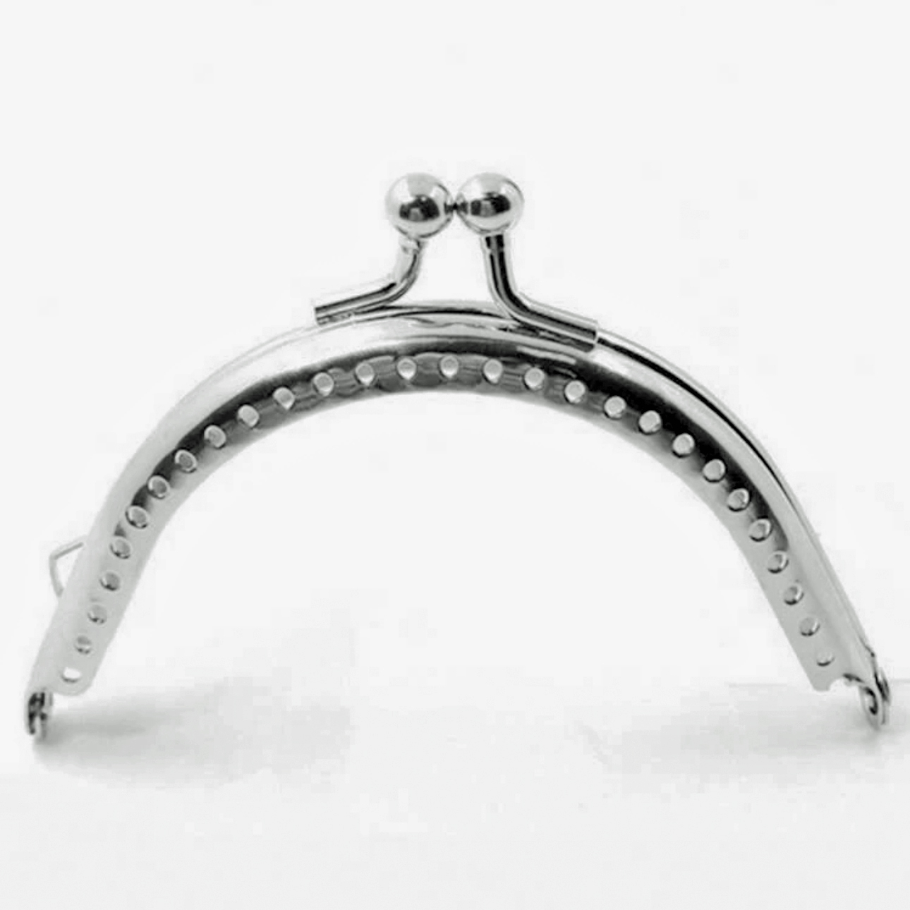 Portmonnäknäppe - enkelt, blankt silver 