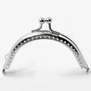 Portmonnäknäppe - enkelt, blankt silver 