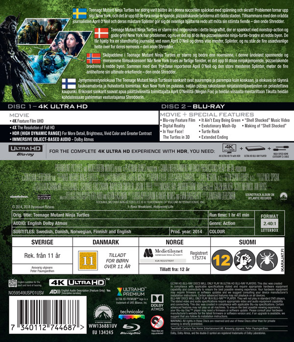 Teenage Mutant Ninja Turtles (4K Ultra HD + Blu-ray) - 2