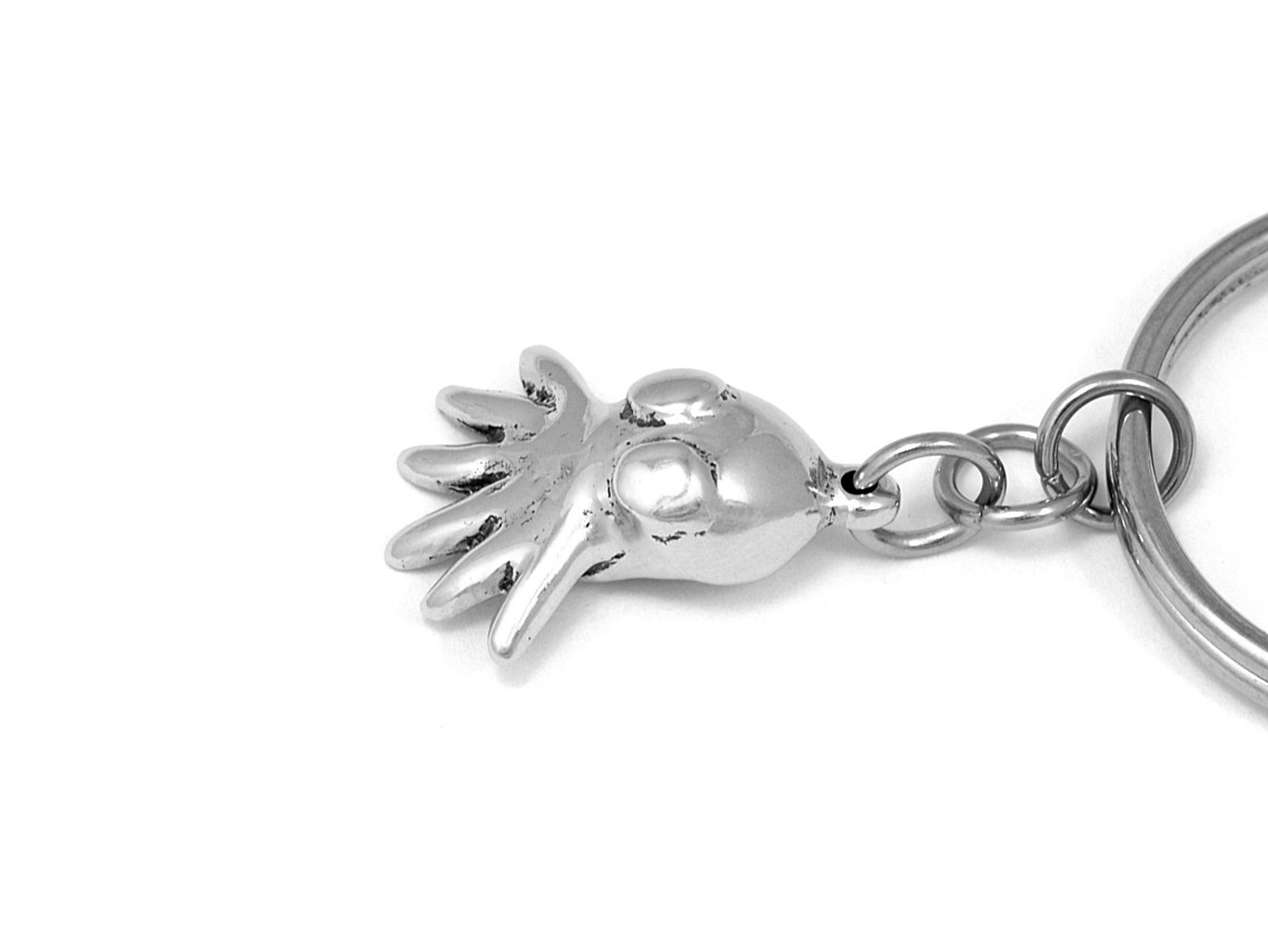Bebis Bläckfisk Nyckelring, Tentakel Accessoar, Djur Nyckelhållare i Tenn och Stål - 3