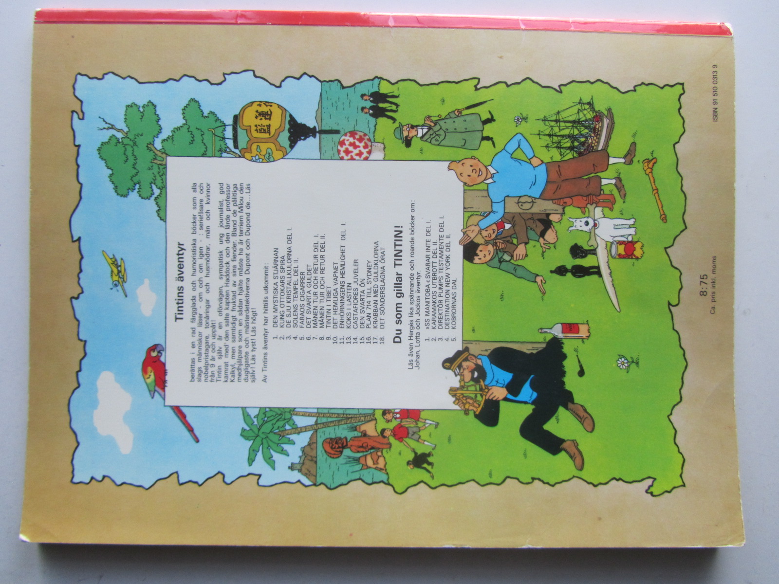 Tintin 11 Enhörningens hemlighet 1:a uppl. 1973 Vg- - 2