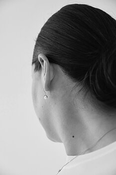 Pearl long ear Silver