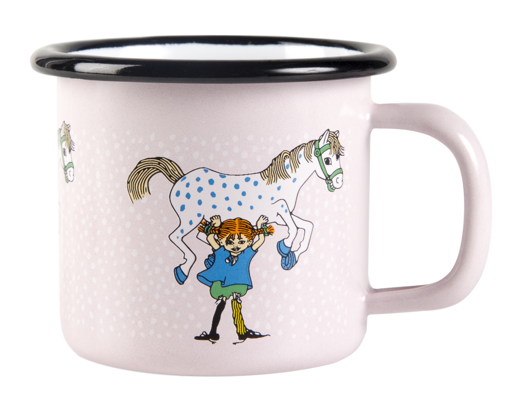 Pippi Långstrump Emaljmugg 1,5 dl - Pippi & Lilla Gubben
