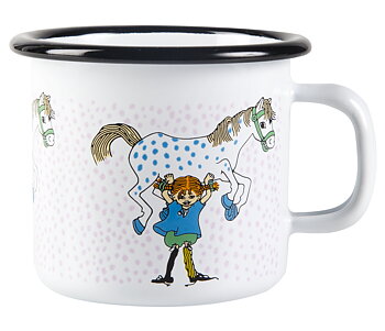 Pippi Långstrump Emaljmugg 2,5 dl - Pippi & Lilla Gubben