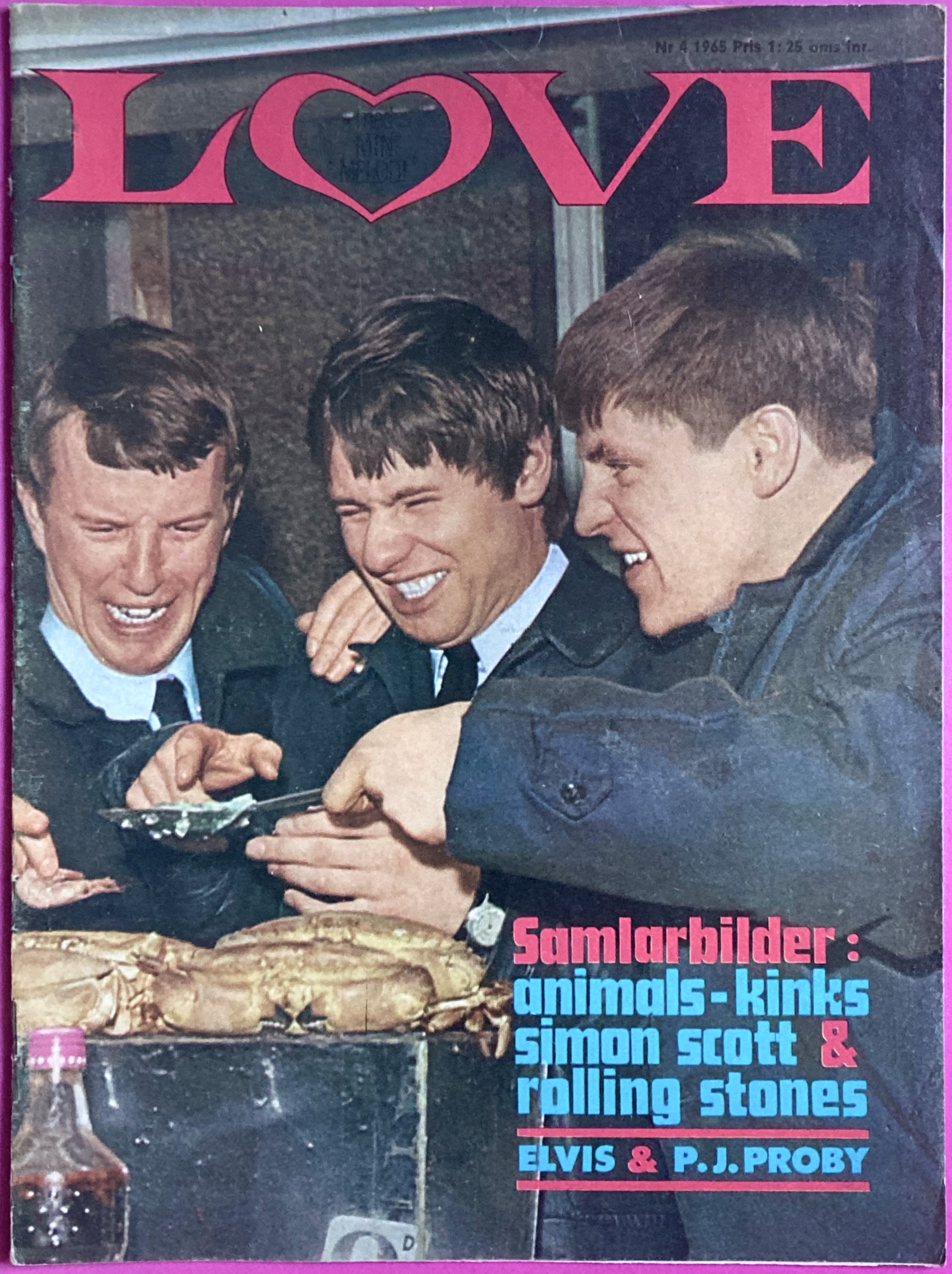 LOVE med Min Melodi - Nr 4 1965 ANIMALS omslag