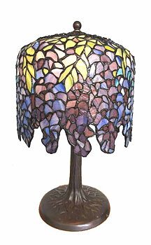 Tiffanylampa Bordslampa Wisteria Ø 25cm