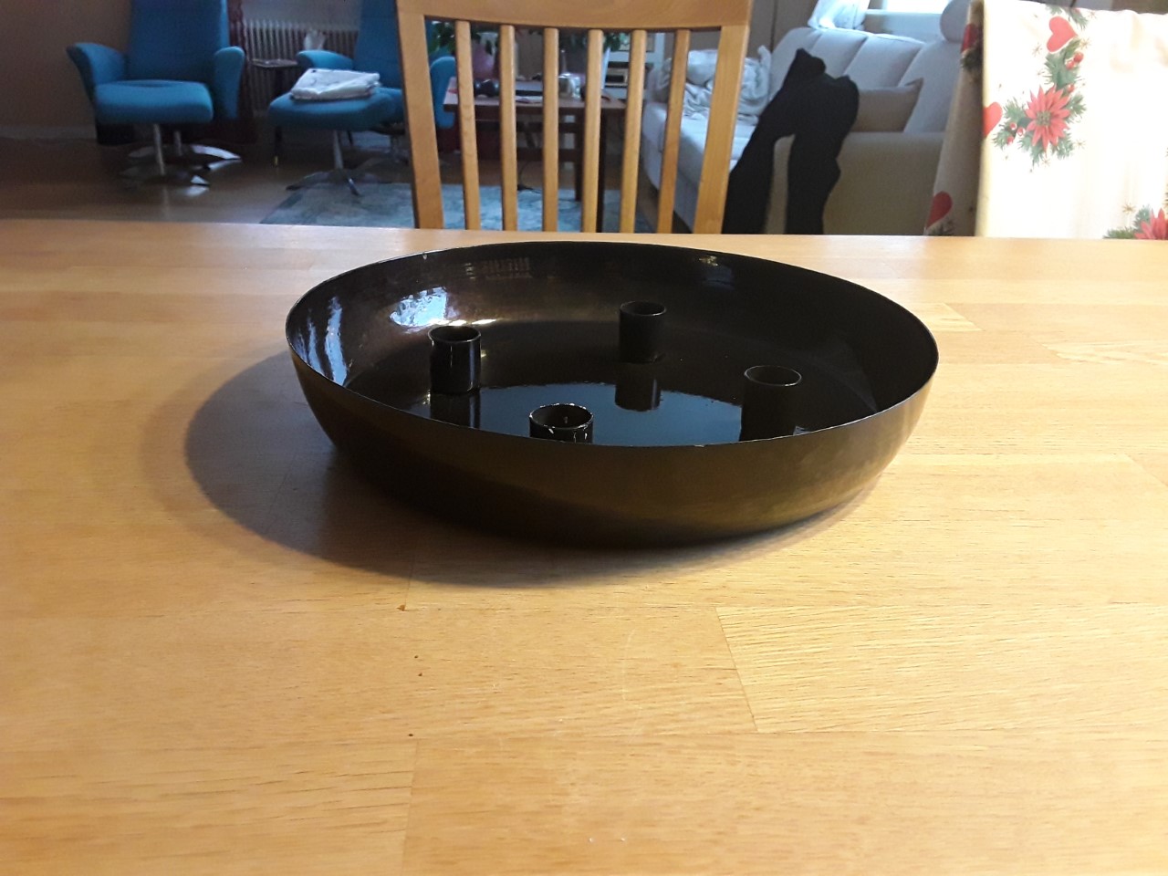 Candle tray with holders - Grey Onyx 27x4 cm - 5