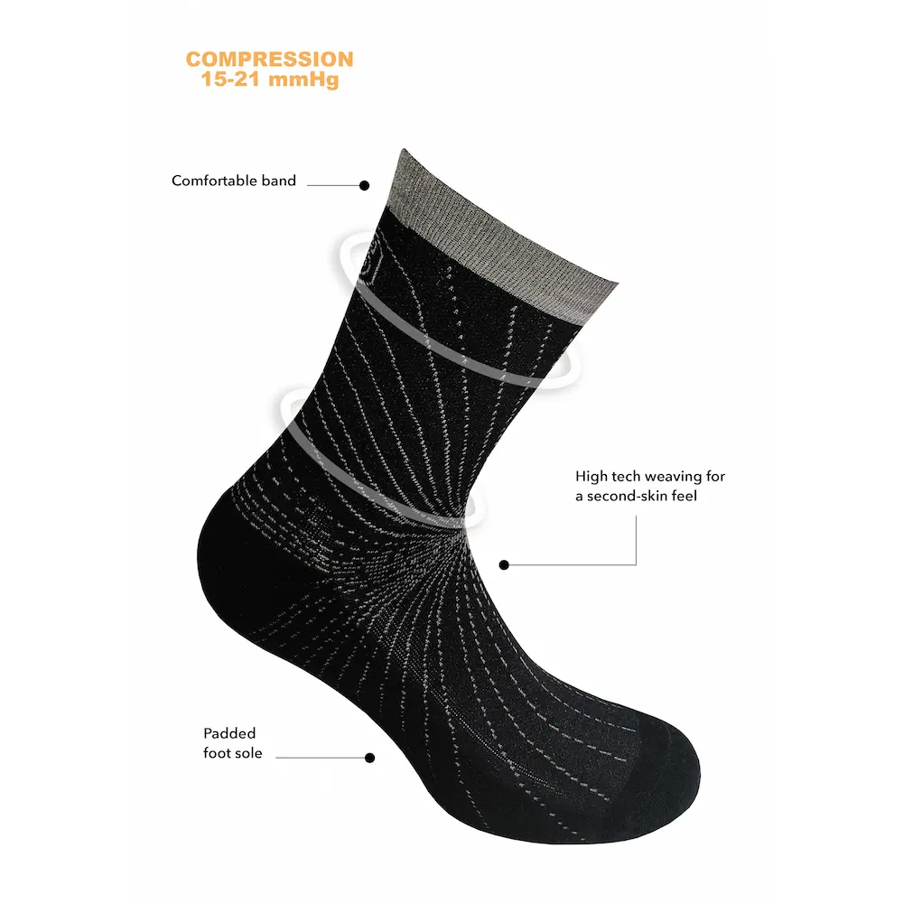 SupCare Cooling Knit kompressiosukat, musta - 2