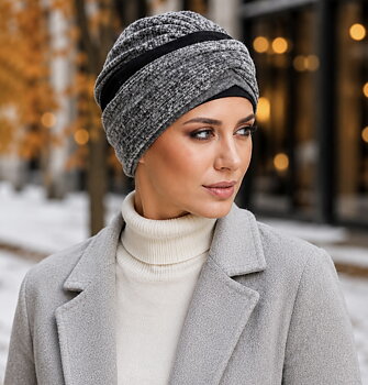 Ella, varm turban med 2 pannband