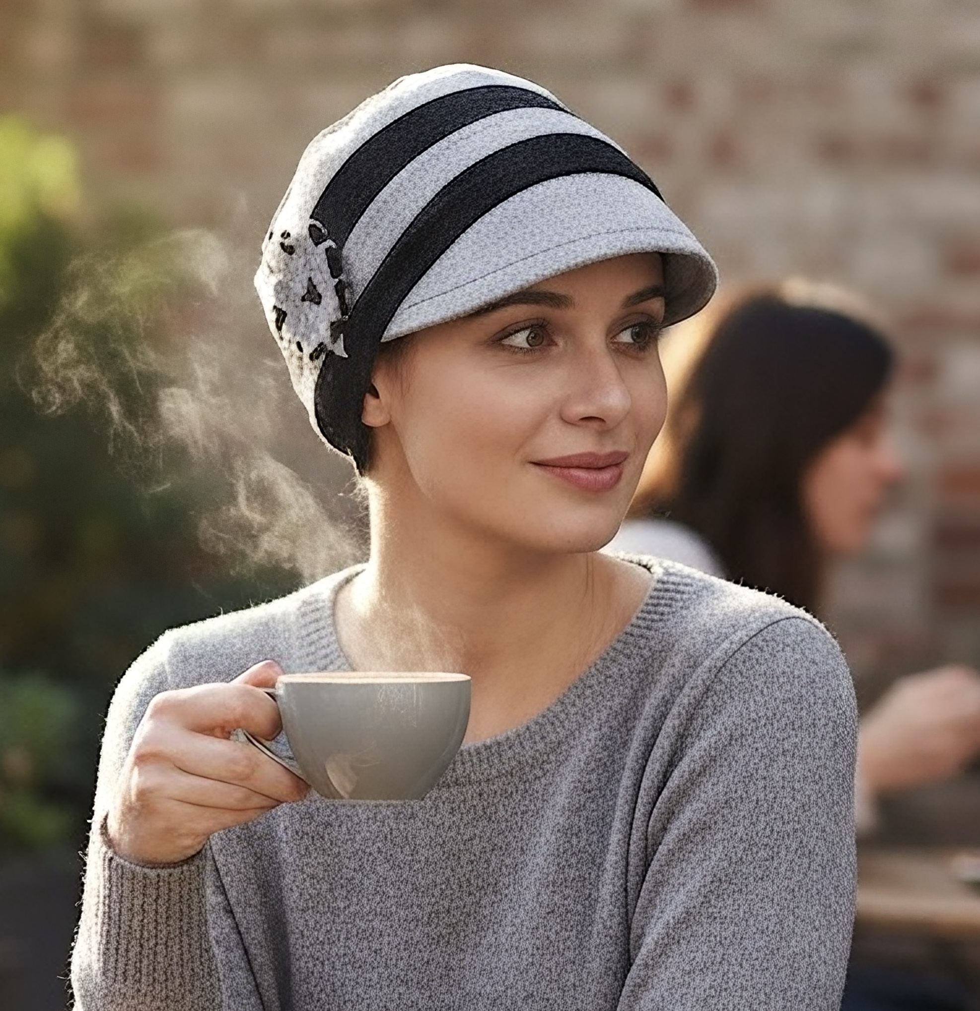 Turban med skärm cancer