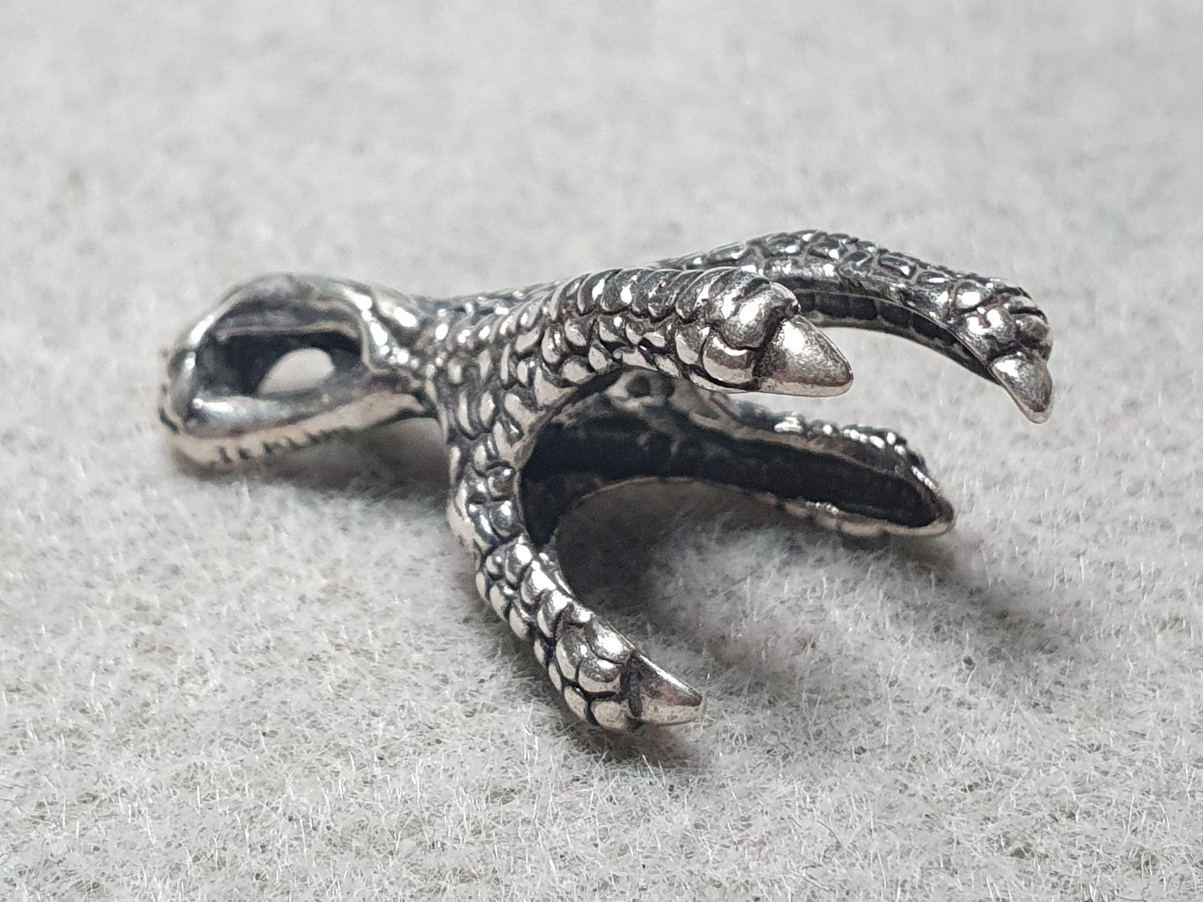 Bird's claw, approx. 27x15 mm, 925 silver pendant - 2