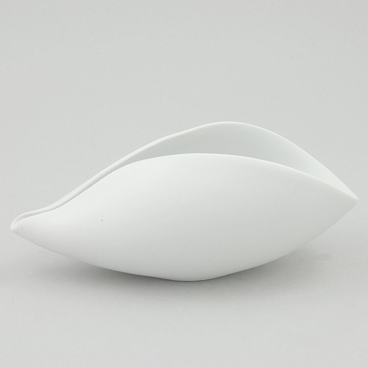 スティグ・リンドべリ Vecklaシリーズ  曲線美の白いボウル Bowl 1950年  18cm