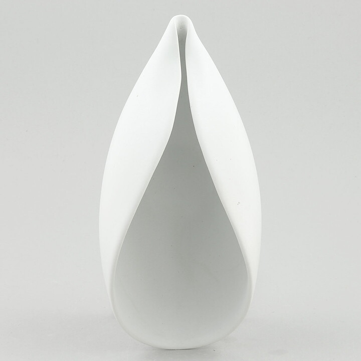 スティグ・リンドべリ Vecklaシリーズ  曲線美の白いボウル Bowl 1950年  18cm