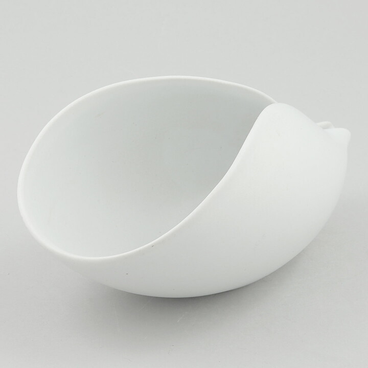 スティグ・リンドべリ Vecklaシリーズ  曲線美の白いボウル Bowl 1950年  18cm