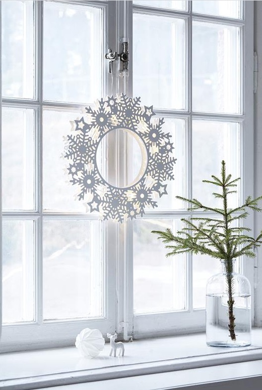 KRANS RUND VIT LED Ø: 36 CM - 2