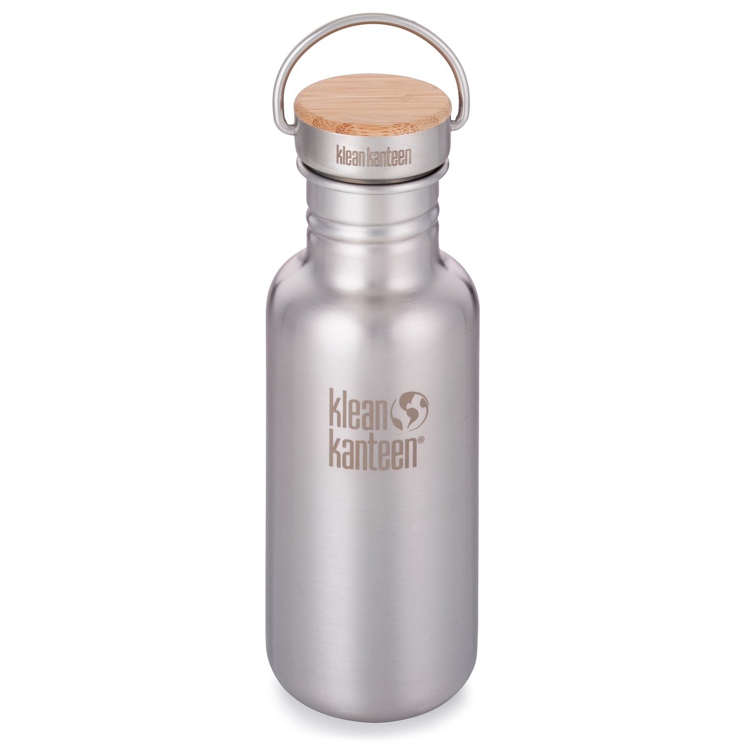 Klean Kanteen vattenflaska av stål med träkork