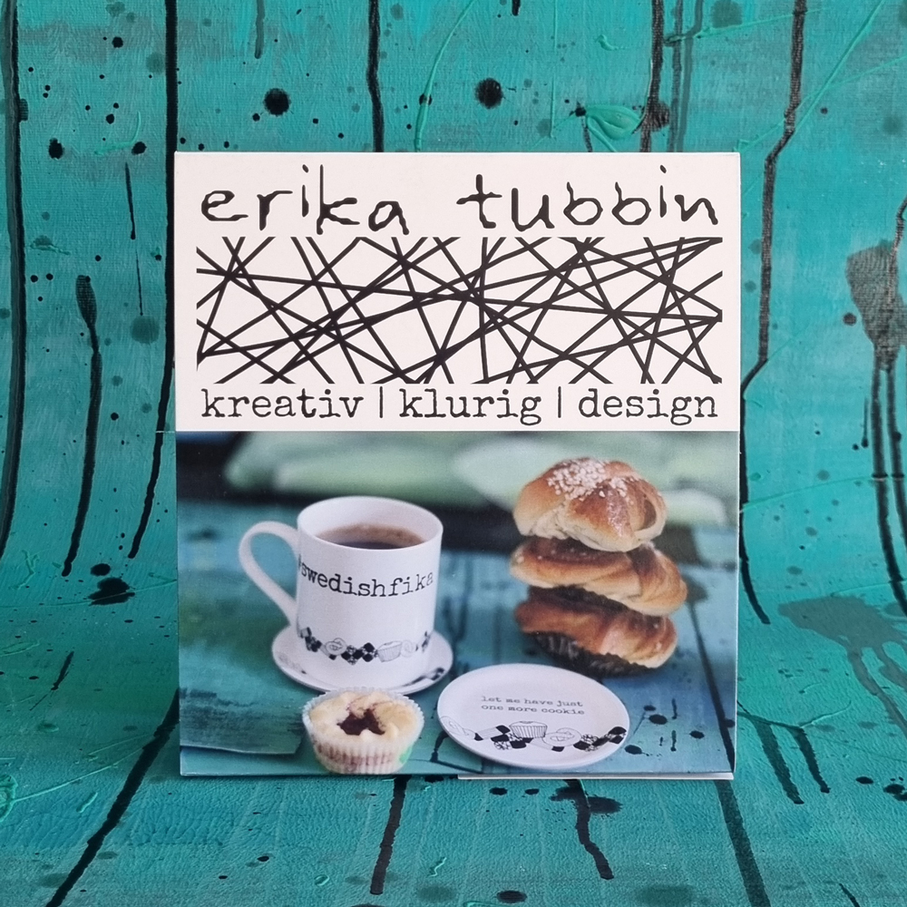 Logo sign mug SWEDISH FIKA 17x18 cm - reversible table sign