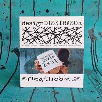 Logo sign designDISKTRASOR (Skittrasa) 17x18 cm - reversible table sign