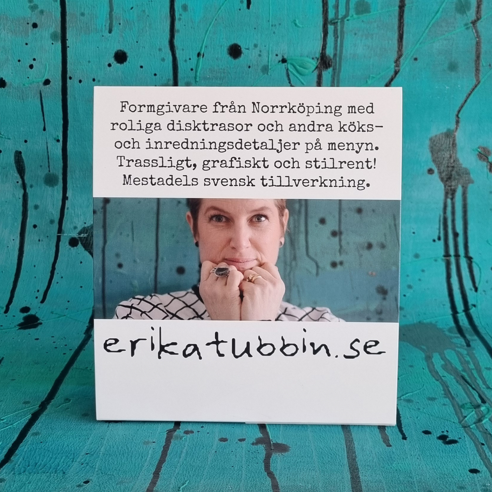Logo sign designDISKTRASOR (Skittrasa) 17x18 cm - reversible table sign - 2