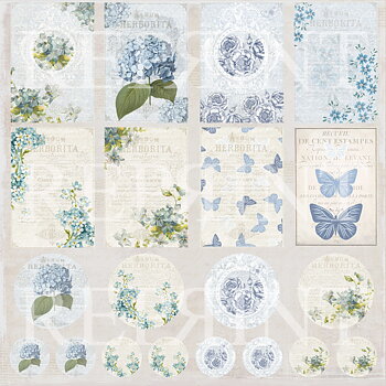 R 0266 Dusty Blue Collection  -Tags